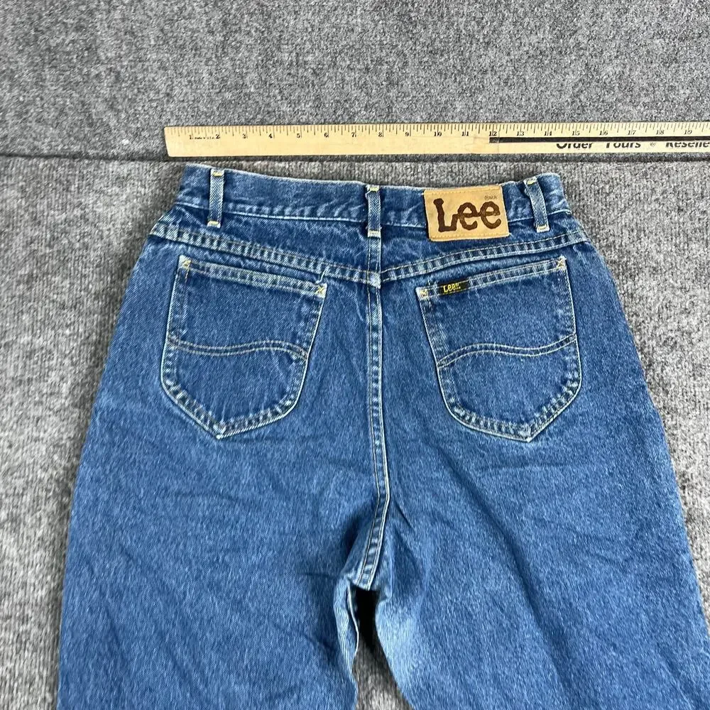 Lee Jeans Womens Blue Straight Leg Classic Size 6 Denim‎ Pants Vintage Style